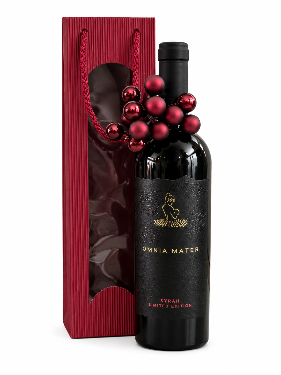 Omnia Mater - Marco Mergè - Syrah mit Weihnachtsdeko