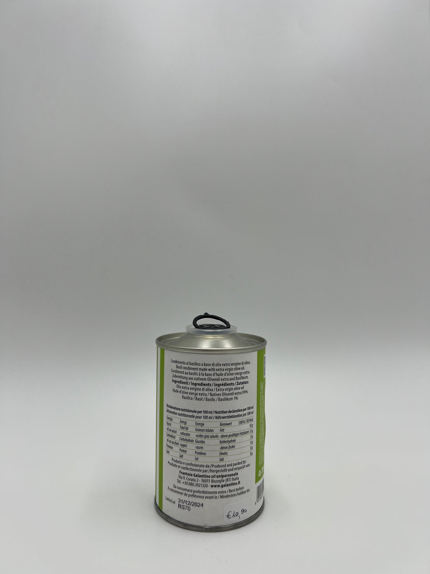 GALANTINO - Olio Extra Vergine Di Oliva Basilico - Basilikum