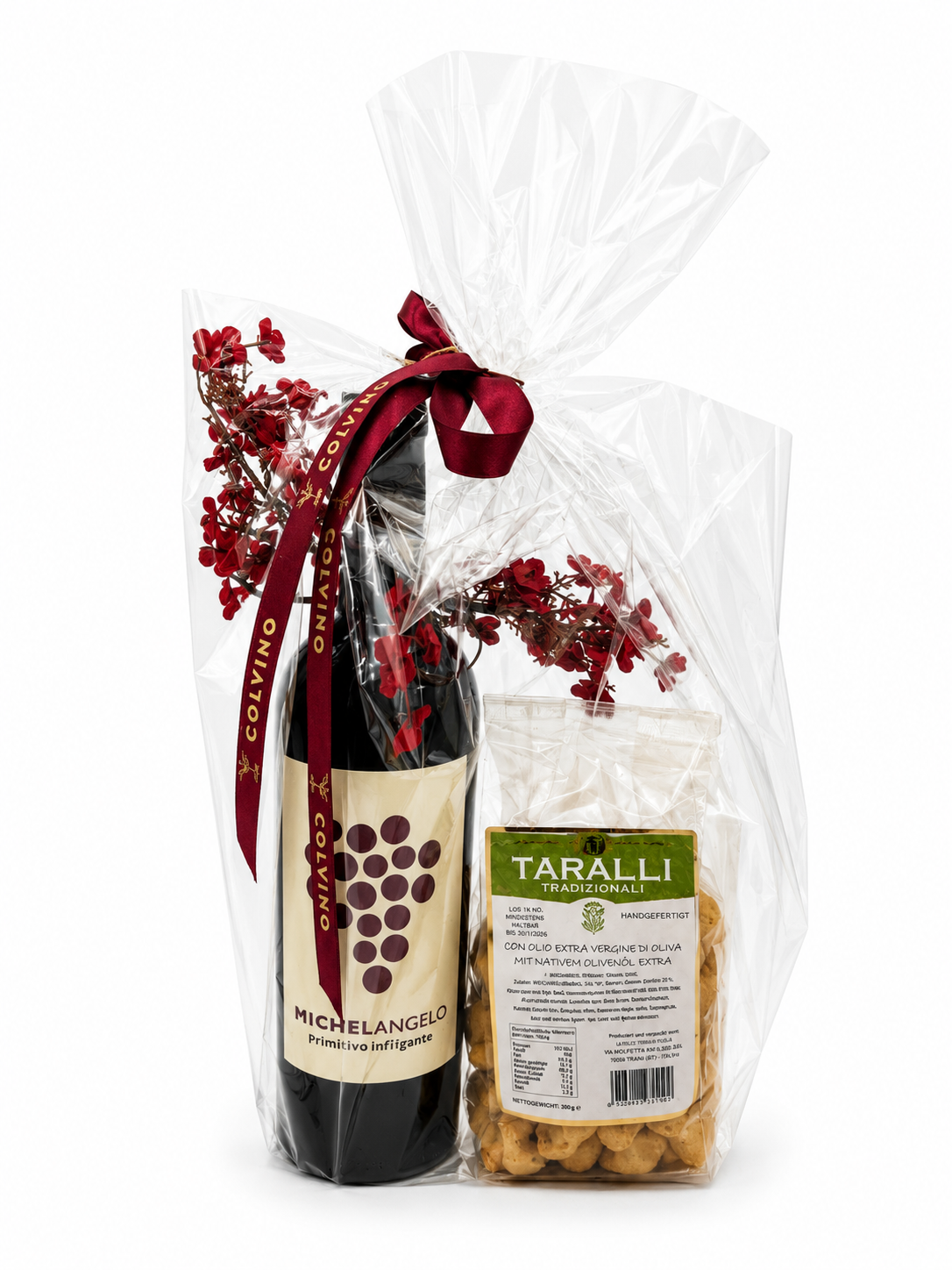 Geschenkset Michelangelo-Primitivo und Taralligebäck
