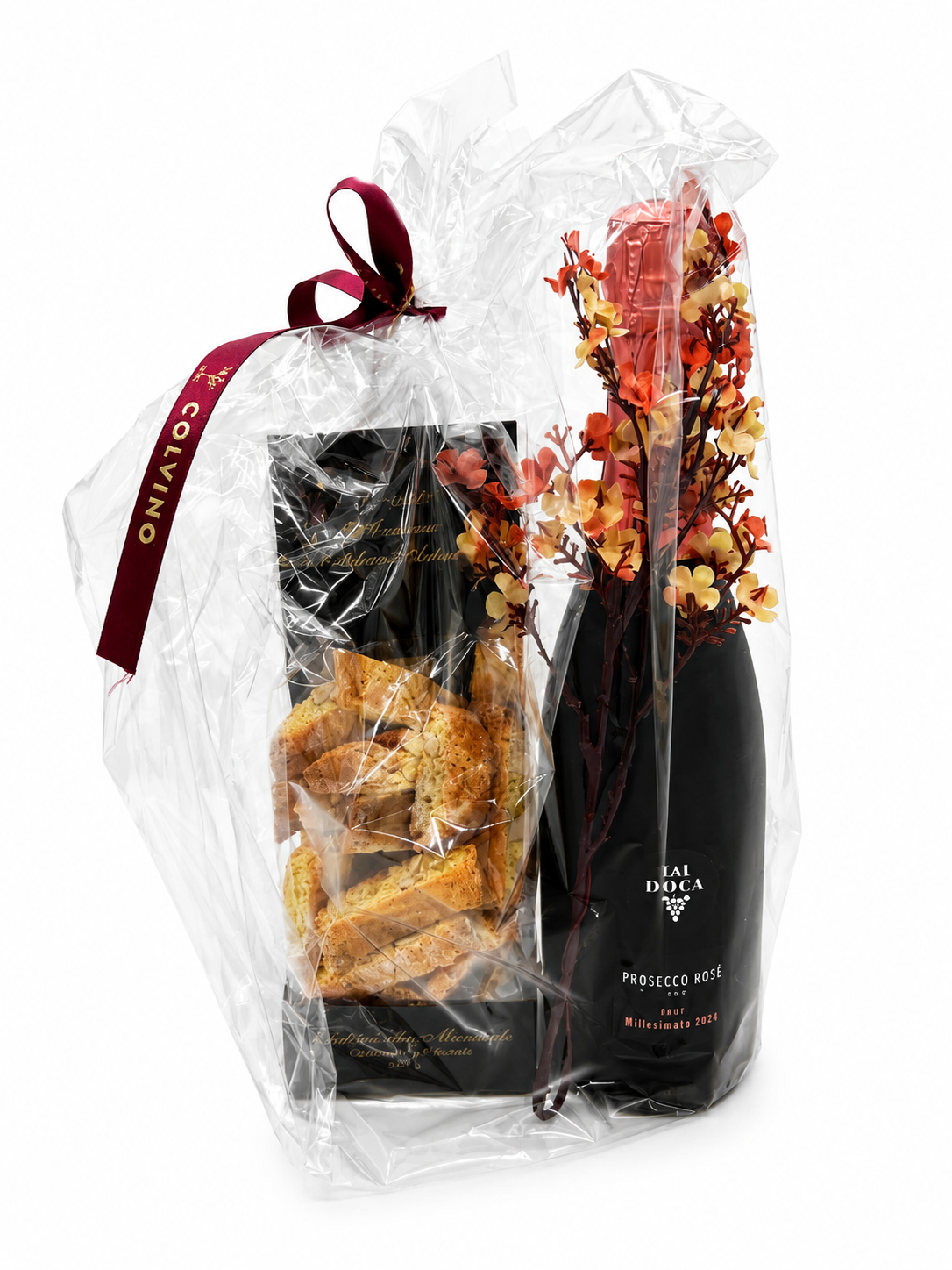 Geschenkset Prosecco Rose mit Cantucci