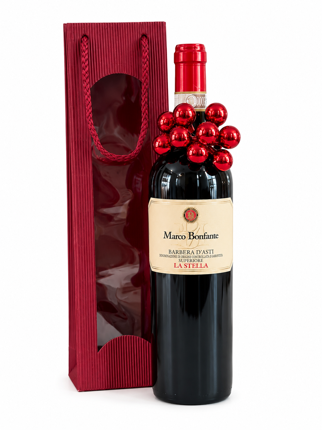 La Stella - Marco Bonfante - Barbera d’Asti Superiore mit Weihnachtsdeko