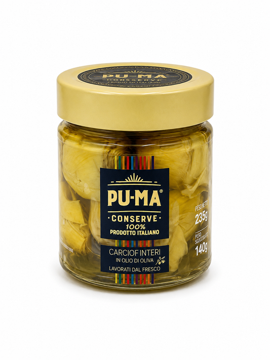 Carciofi Interi in Olio di Oliva – PUMA Conserve – Ganze Artischocken in Olivenöl